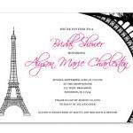 Eiffel Tower Theme Custom Invitations
