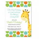 Giraffe Birthday / Baby Invitation - Custom Colors