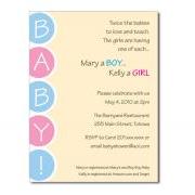 Twin/Joint Baby Shower Invitation 