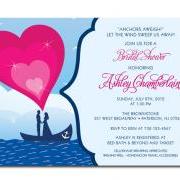 Nautical Themed Custom Bridal Shower Invitation