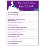 How Well Do You Know The Bride Shower Game Personalized Cards PDF