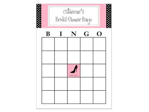 Polka Dot Bridal Shower Themed Bingo Game Pdf